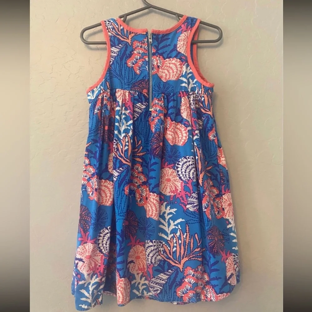 Gymboree blue coral print dress size 4